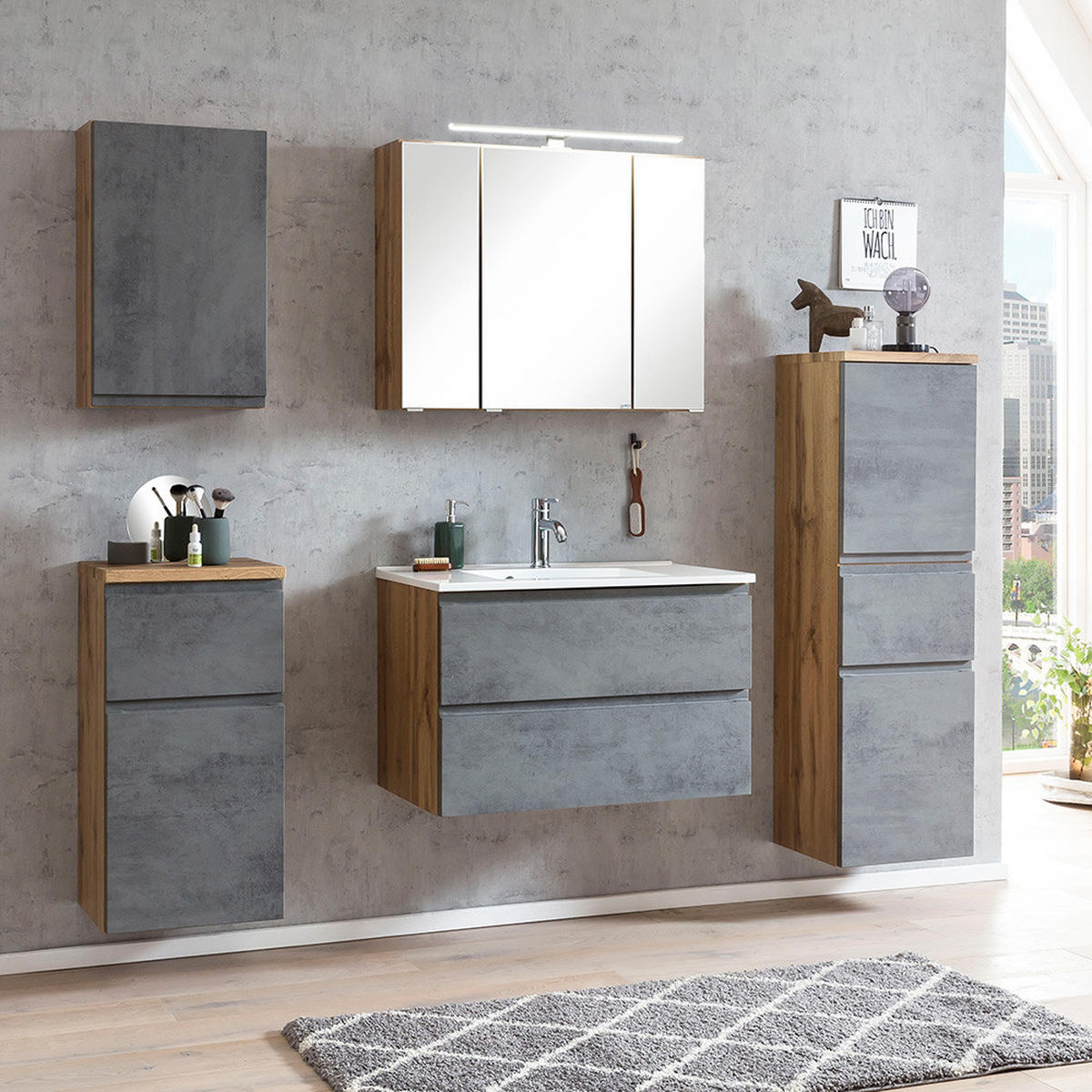 WASCHTISCH Vasto-03 - Braun, Holzwerkstoff (80/56/47cm) - Lomado