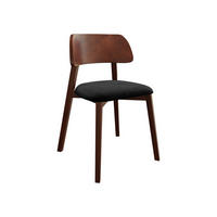 POLSTERSTUHL Dario, Holzfarbe: Nuss - Nussbaumfarben/Schwarz, Holz/Textil (47/80/50cm) - MIRJAN24