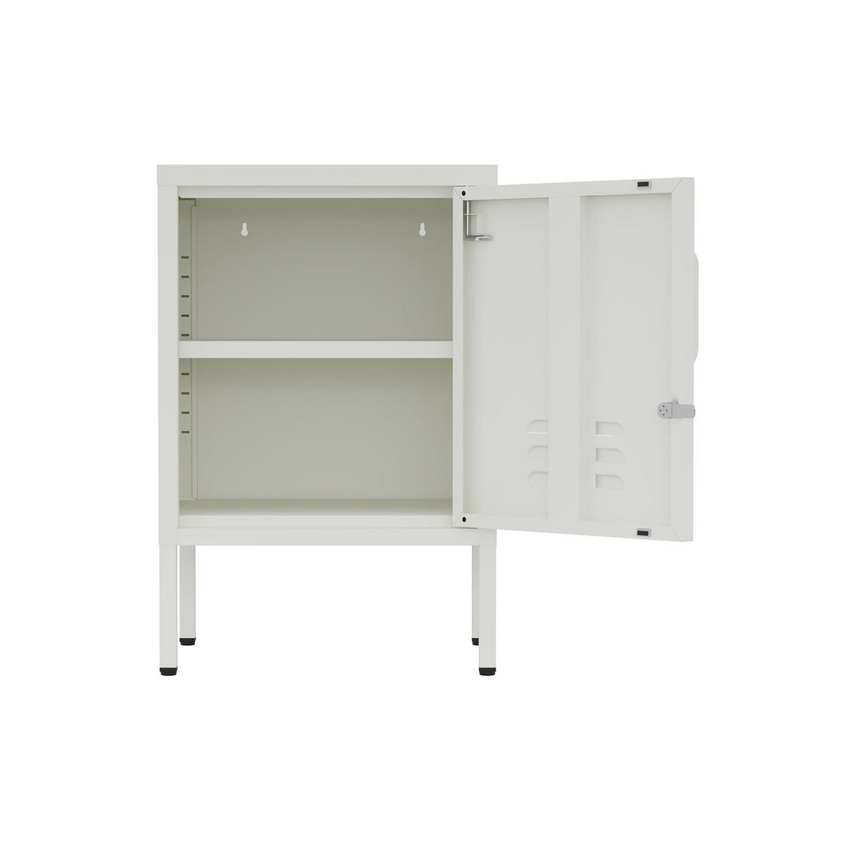 NACHTSCHRANK mit Tür Weiß 40/35/60 - Weiß, Metall (40/60/35cm) - Mobili Rebecca