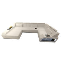 WOHNLANDSCHAFT Arezzo U - Weiß, Leder (380/86/197cm) - Sofa Dreams