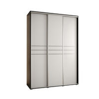 SCHWEBETÜRENSCHRANK 235,2/170/45 3-türig - Silberfarben/Schwarz, Holz/Metall (170/235/45cm) - Abiks Möbel