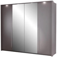 DREHTÜRENSCHRANK Bremco mit 2 Türen und Spiegel, Cappuccino, 255 cm - Cappuccino, Holzwerkstoff (255/219/65cm) - Beautysofa