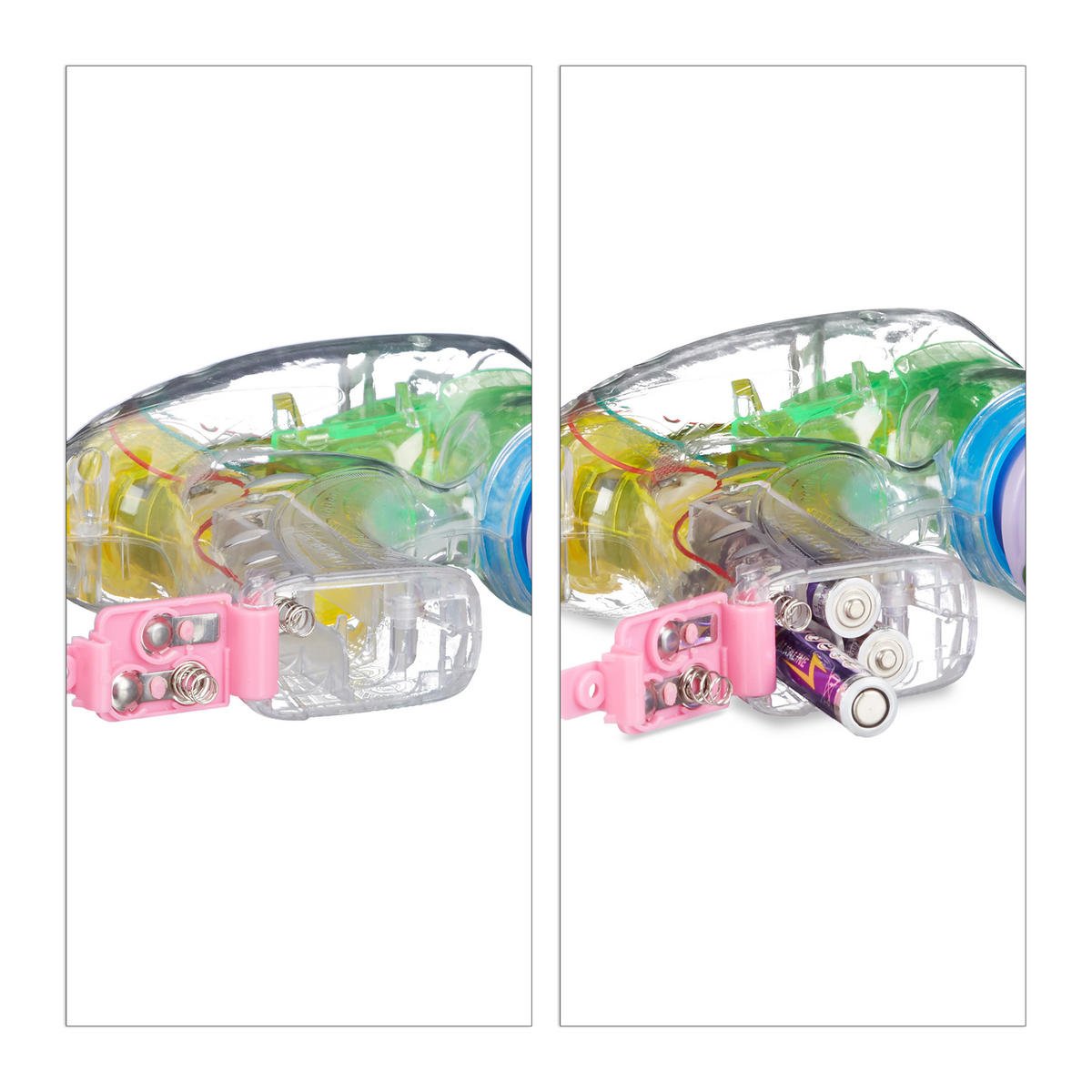 2XSEIFENBLASENPISTOLE - Multicolor, Kunststoff (13/15/5cm) - Relaxdays