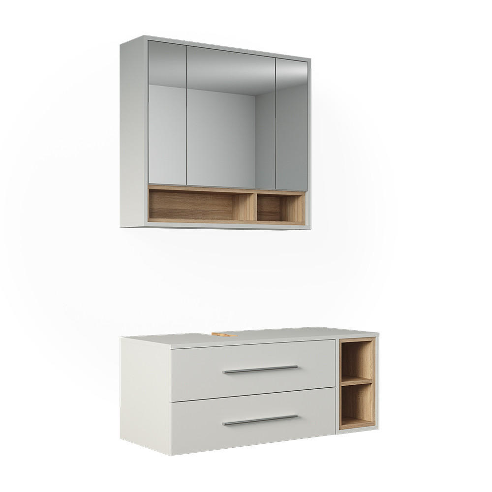 SET MOBILIER BAIE Beatrice, Alb/Sonoma, 2 piese