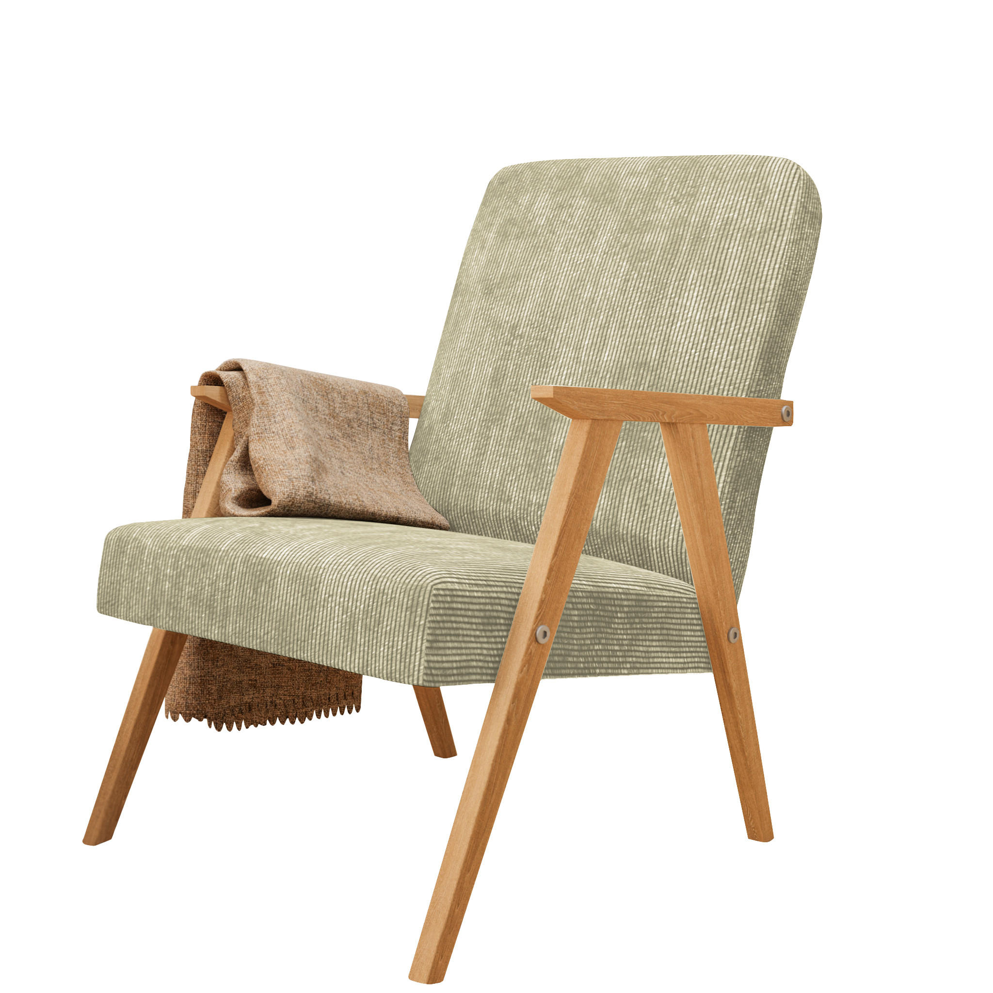 SESSEL Petra 81x63 cm im minimalistischen Stil Scandinavian, Holz, olivgrün - Olivgrün, Holz (59/81/63cm) - Margaret Hadas24