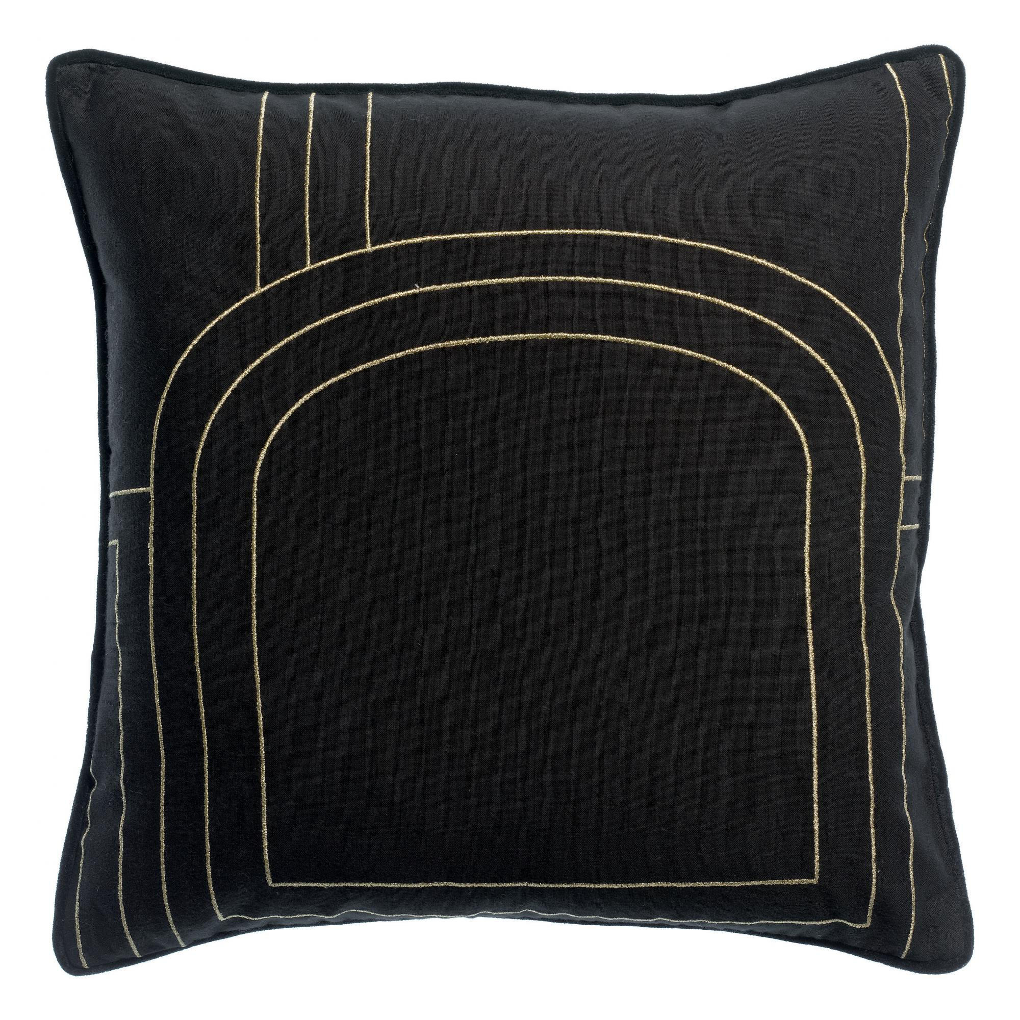 KISSEN Jaden kaviar 45 x 45 cm - Schwarz, Textil (45/45cm) - Vivaraise