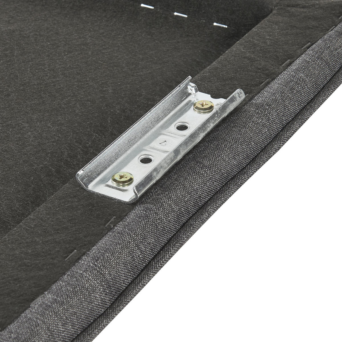 ČELO POSTELE Tokke - šedá, kompozitní dřevo/textil (160/4/52cm) - [en.casa]