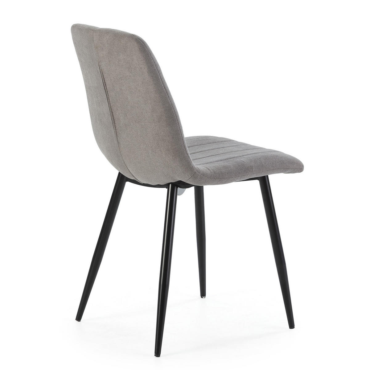 STUHL 4er-Set Sagi grauem Stoff - Grau, Textil/Metall (45/84/56cm) - VS Venta-stock