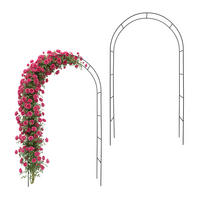 ROSENBOGEN - Schwarz, Metall (140/240/38cm) - Relaxdays