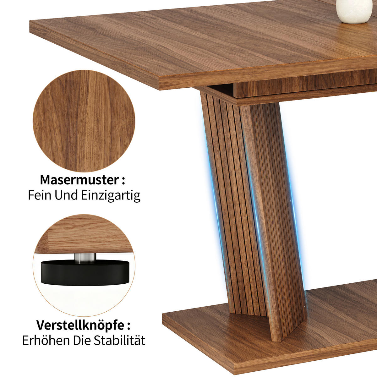 ESSTISCH Ausziehbar Dunkelbraun Modern Holzoptik 120-160cm - Dunkelbraun, Holzwerkstoff (80/160/76cm) - Urban Meuble