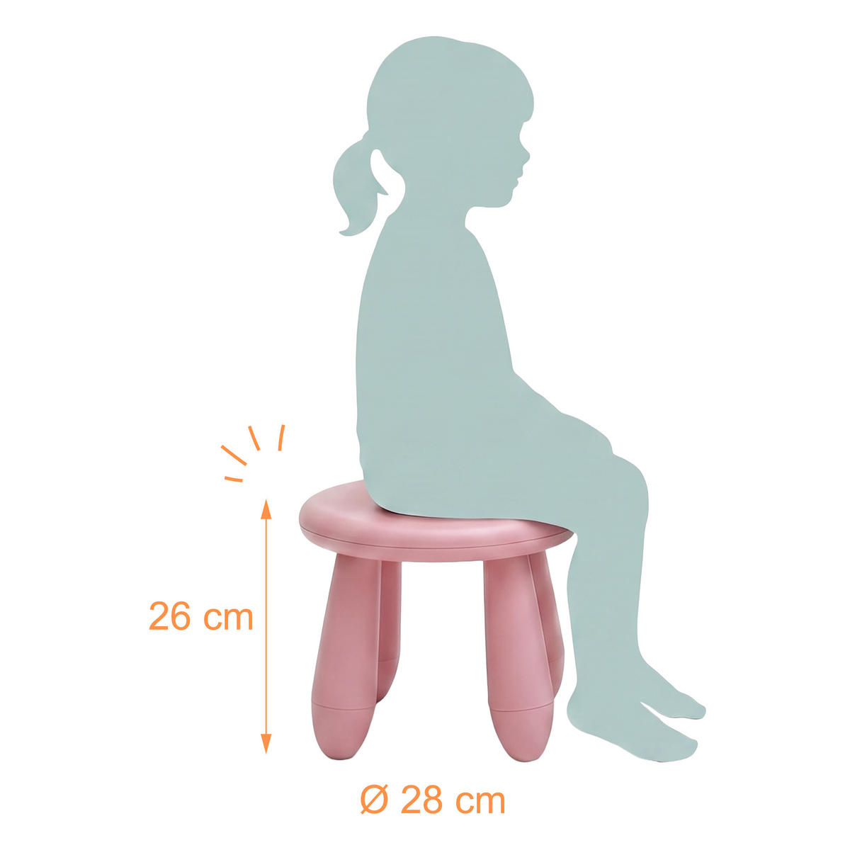 STOLIČKA Růžová plastová 26 cm - růžová, plast (28/26/28cm) - Relaxdays