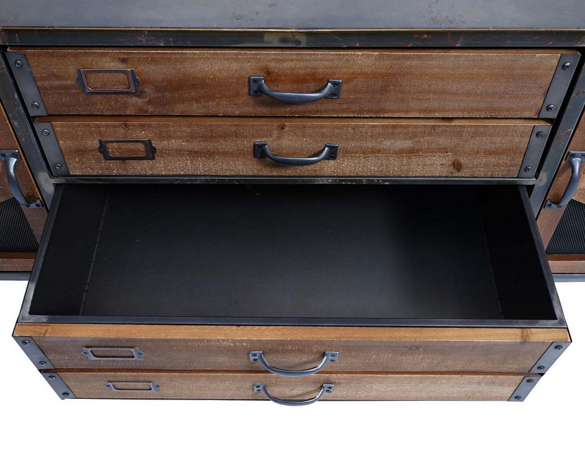 WOHNZIMMER-SET Braun, Schwarz 2er-Set - Schwarz/Braun, Holz (139/128/41cm) - MCW