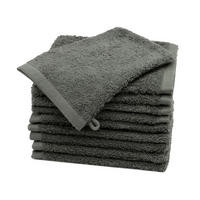 WASCHHANDSCHUH, 10er-Set, 17x21 cm, 100% Baumwolle, Grau - Anthrazit, Textil (17/21cm) - Zollner