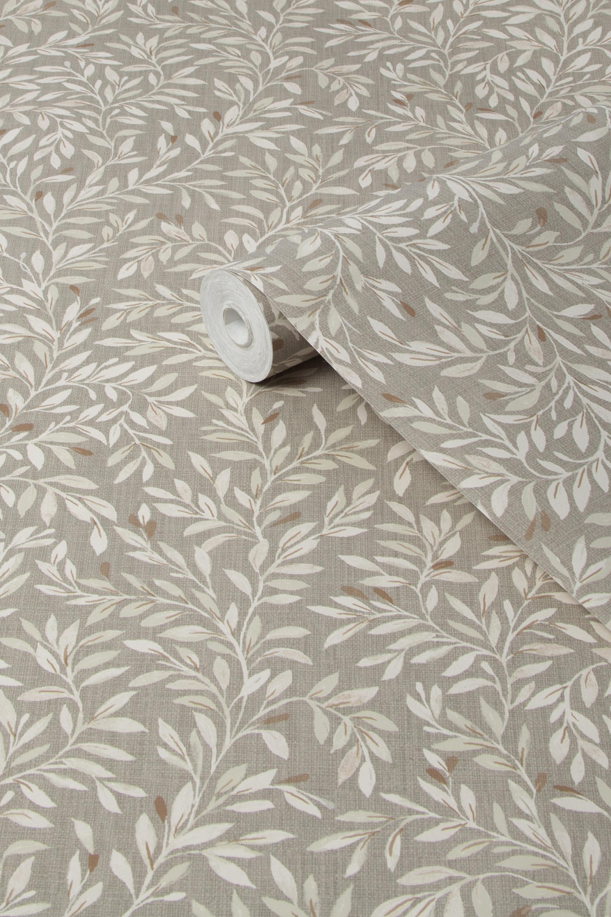 VLIESTAPETE Filigranes Blättermuster Sandtaupe - Beige, Papier/Kunststoff (52/1000cm) - next