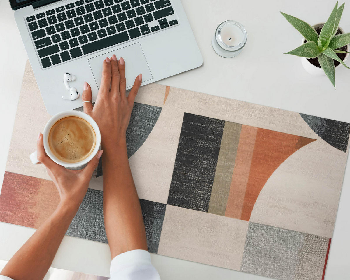 SCHREIBTISCHUNTERLAGE 90x45 cm Beige - Creme, Kunststoff (1.6/90/45cm) - Wallfluent