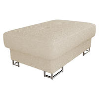 POLSTERHOCKER Cotere - Silberfarben/Naturfarben, Holz/Metall (104/42/67cm) - MIRJAN24