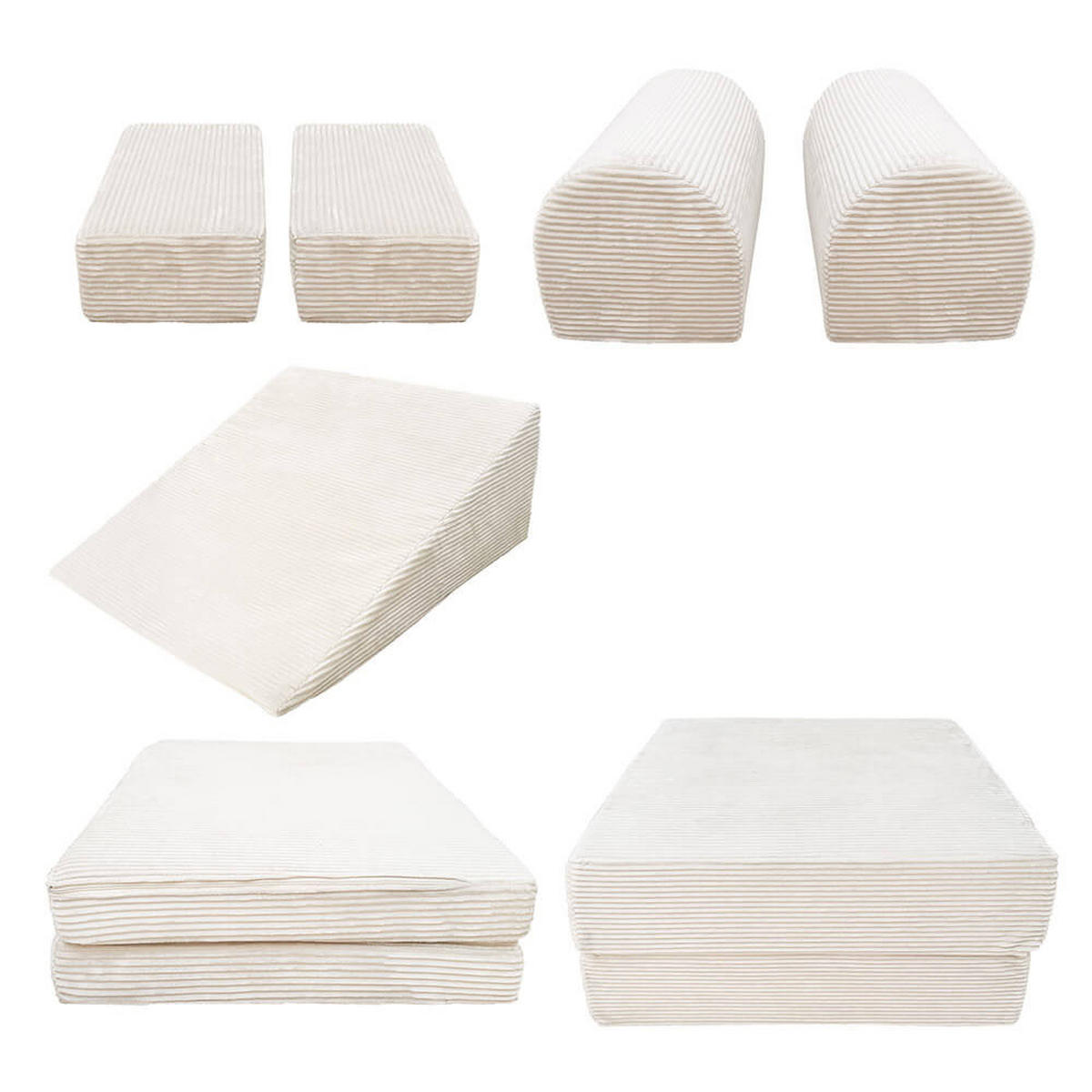 SPIELSOFA LIV - Beige, inkl. Rutsche - Beige, Kunststoff/Textil (140/53/70cm) - Home Deluxe