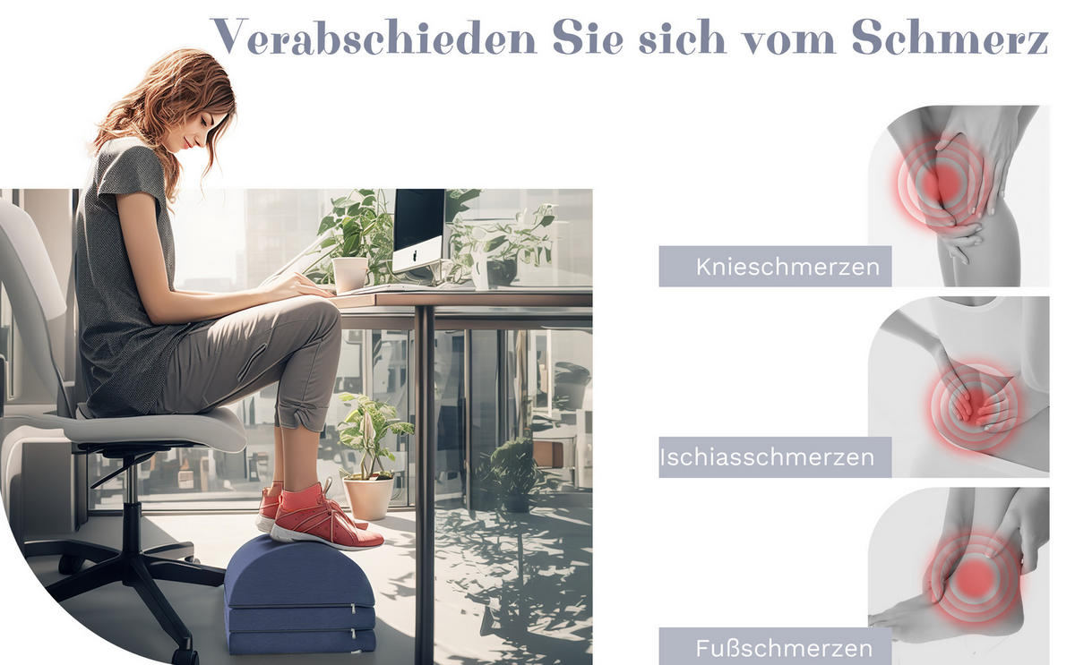 FUSSHOCKER Höhenverstellbar wasserdicht - Dunkelblau, Textil (20/30/45cm) - Vercart