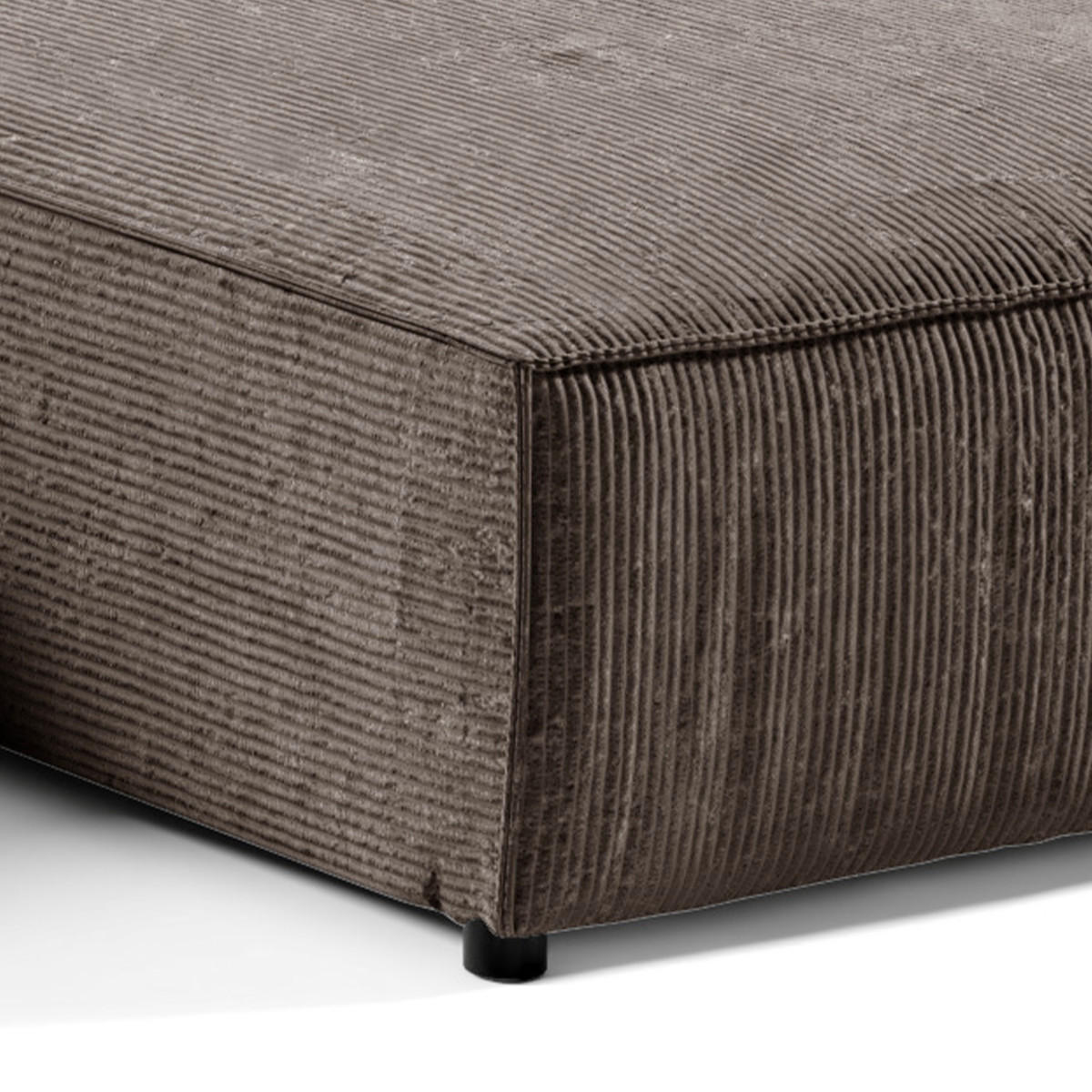 PANORAMASOFA Isaac 5 Sitzplätze Braun - Braun, Holzwerkstoff (398/85/185cm) - Petits-meubles