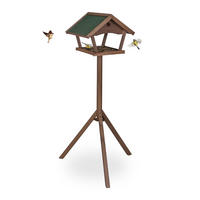 VOGELFUTTERHAUS - Braun, Holz (70/139/60cm) - Relaxdays