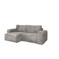 ECKSOFA Schlafsofa Madlen - Grau, Holzwerkstoff/Textil (248/140cm) - Fun Möbel