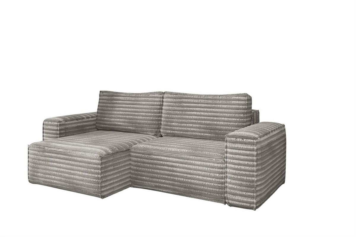 ECKSOFA Schlafsofa Madlen - Grau, Holzwerkstoff/Textil (248/140cm) - Fun Möbel