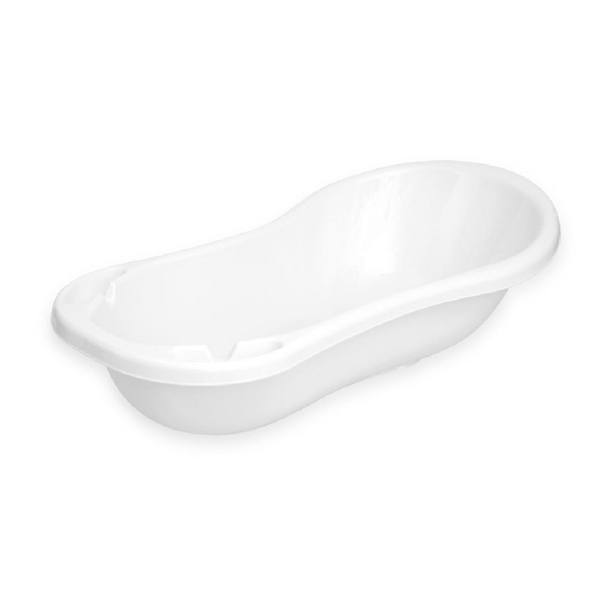 BABYBADEWANNE 100 cm mit Ablagefächern weiß mit Ablagefächern, anatomische Form, Kunststoff - Weiß, Kunststoff (51/100cm) - Lorelli