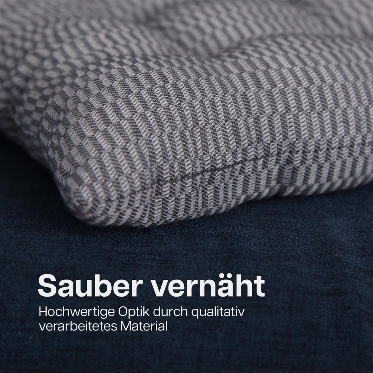 SITZKISSEN Lissabon 40x40cm Hellgrau 1er Pack - Hellgrau, Textil (40/40/6cm)