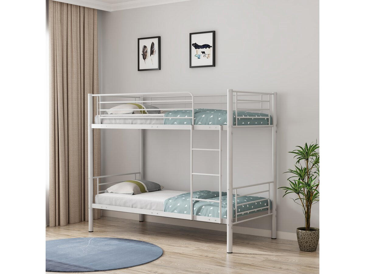 ETAGENBETT adam weiss - Weiß, Metall (90/190cm) - Habitat Garten
