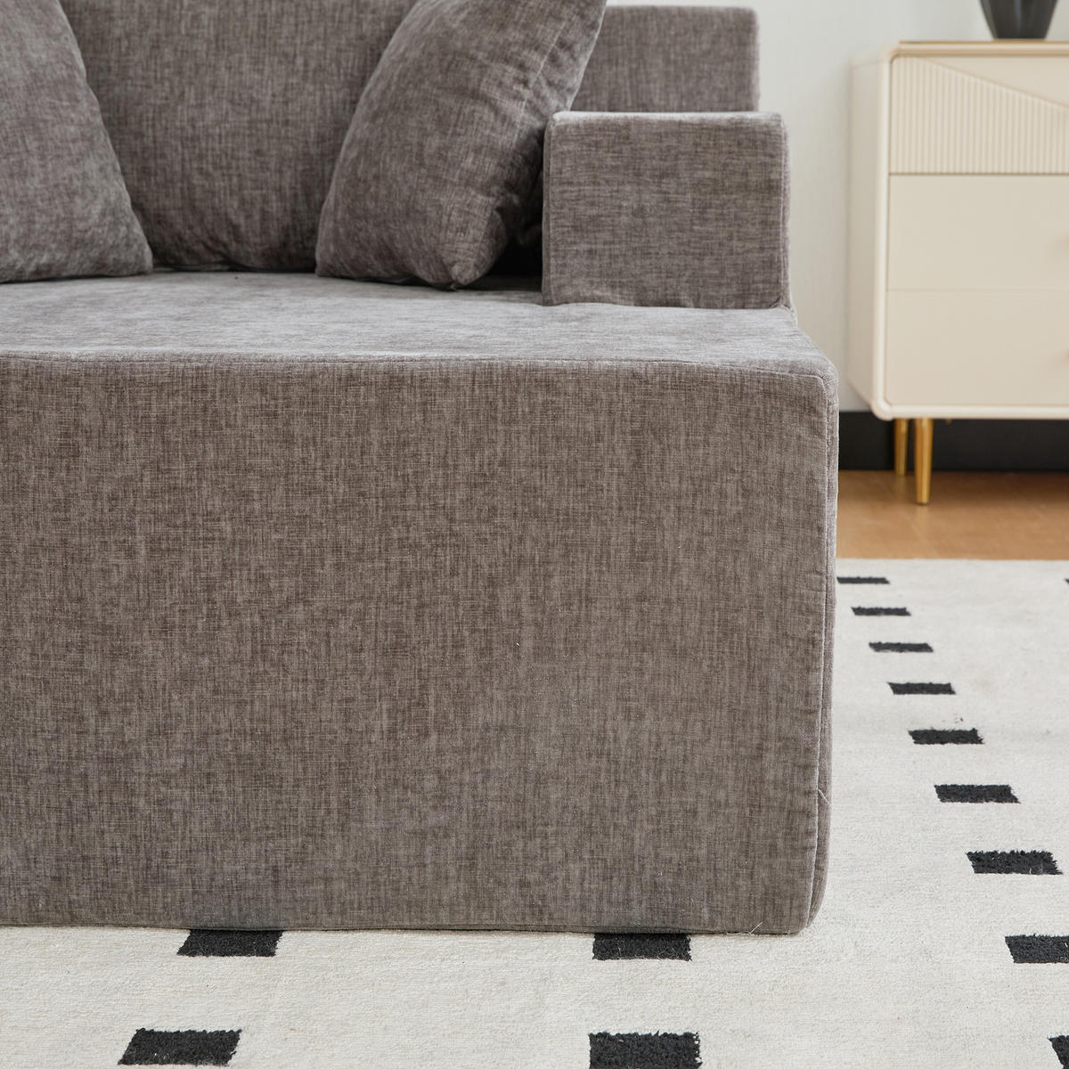 XXL-SESSEL DE-35162 mit 30D Schaumstoff Grau - Grau, Textil (113/78.5/140cm) - ComfortXL