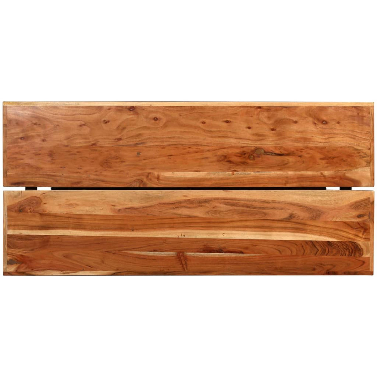 BARTISCH, 150/70/107 cm, aus Massivholz Akazie und Stahl - Braun, Holz (150/70/107cm) - vidaXL