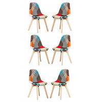 ESSZIMMERSTUHL Stoff 6-teilig Mehrfarbig - Multicolor, Holz (47/83/42cm) - Life Interiors