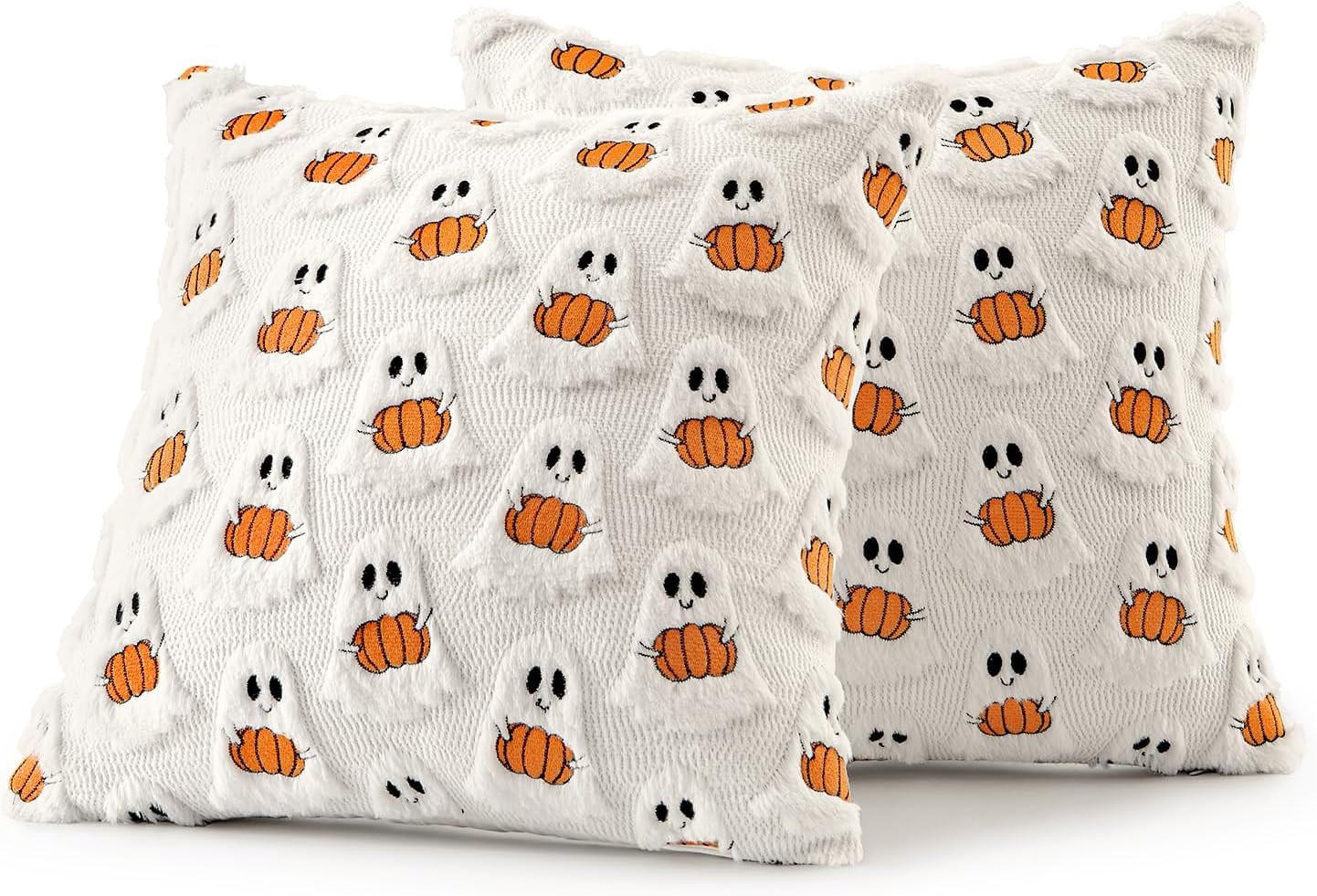KISSENBEZUG 45x45 cm 2er Set Halloween Dekoration - Ecru, Textil (45/45cm) - Kaket