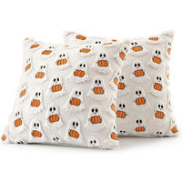 KISSENBEZUG 45x45 cm 2er Set Halloween Dekoration - Ecru, Textil (45/45cm) - Kaket