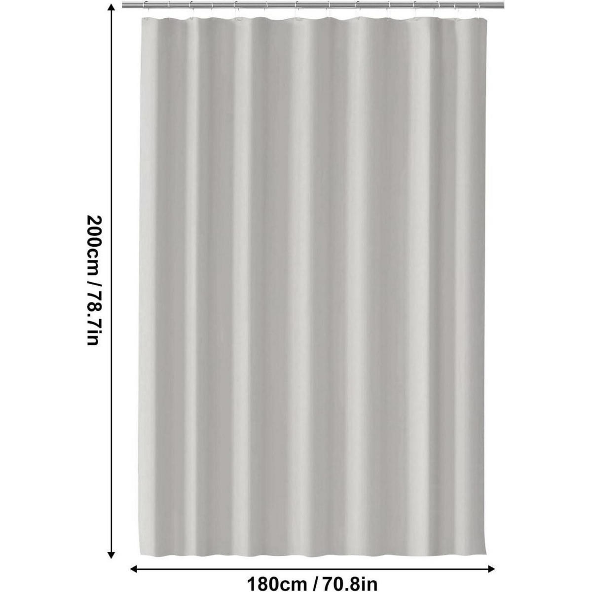 DUSCHVORHANG 180 x 200 cm PEVA Grün Beige Wasserdicht Anti-Schimmel - Weiß, Kunststoff (180/200cm)