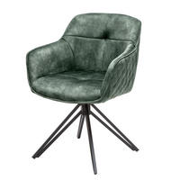 ARMLEHNSTUHL EUPHORIA Samt Dunkelgrün, Schwarz - Dunkelgrün/Schwarz, Textil/Metall (58/82/60cm) - riess-ambiente