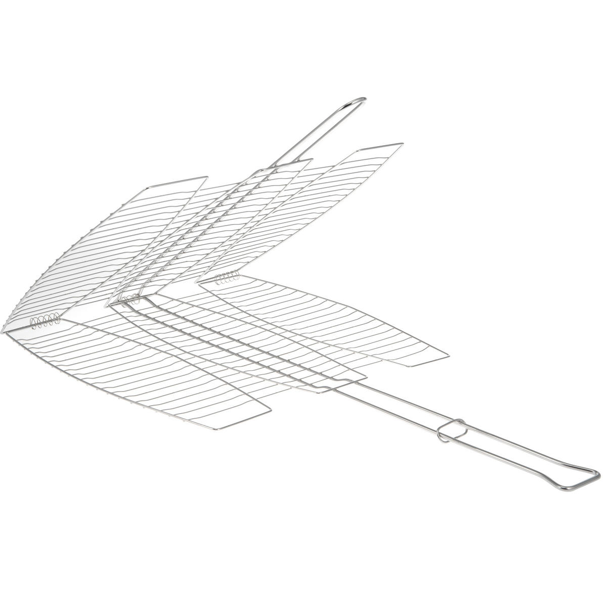 FISCHGRILLER, silber, Edelstahl - Edelstahlfarben, Metall (39.5/39.5/65cm) - bremermann