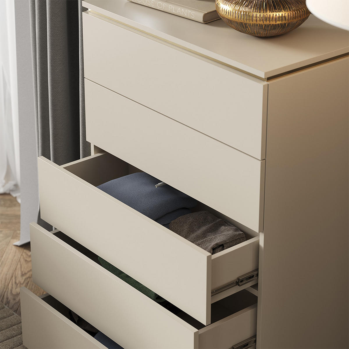 KREDENC Linette Kašmír - kašmírová, kompozitní dřevo (76/109.1/42cm) - Vicco