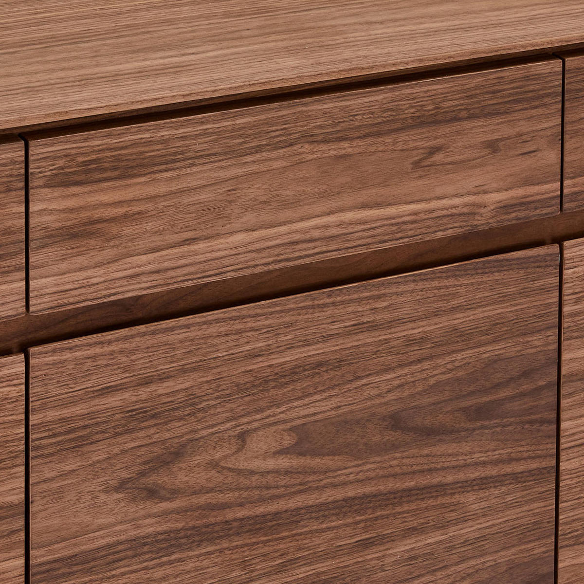 SIDEBOARD Amerikanisches Walnussfurnier - Schwarz/Braun, Holz/Metall (155/82/45cm) - Furnhouse