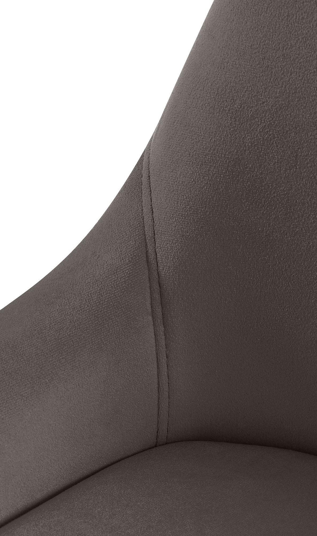 STUHL Samt Anthrazit - Anthrazit/Schwarz, Textil (50/86/53cm) - CLP