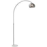 STEHLAMPE Metall Marmor Silber - Silberfarben, Metall (26/100/167cm) - HOMCOM
