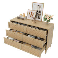 KOMMODE aus Spanplatte 120x75x40cm in Natur mit 6 Schubladen - Naturfarben, Holzwerkstoff (120/75/40cm) - Modfu