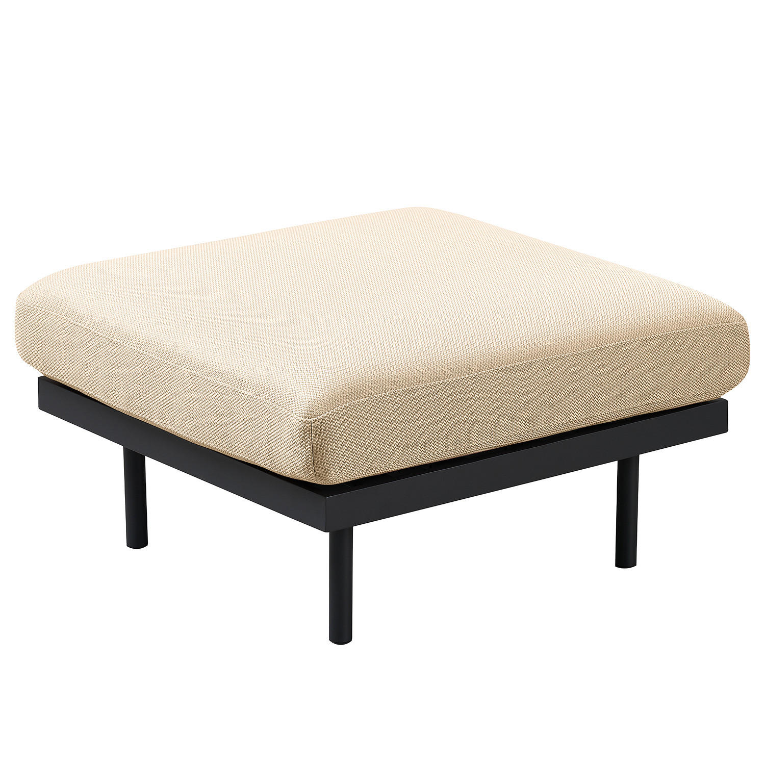 OUTDOOR-HOCKER - Beige, Textil/Metall (77/44/77cm) - home24