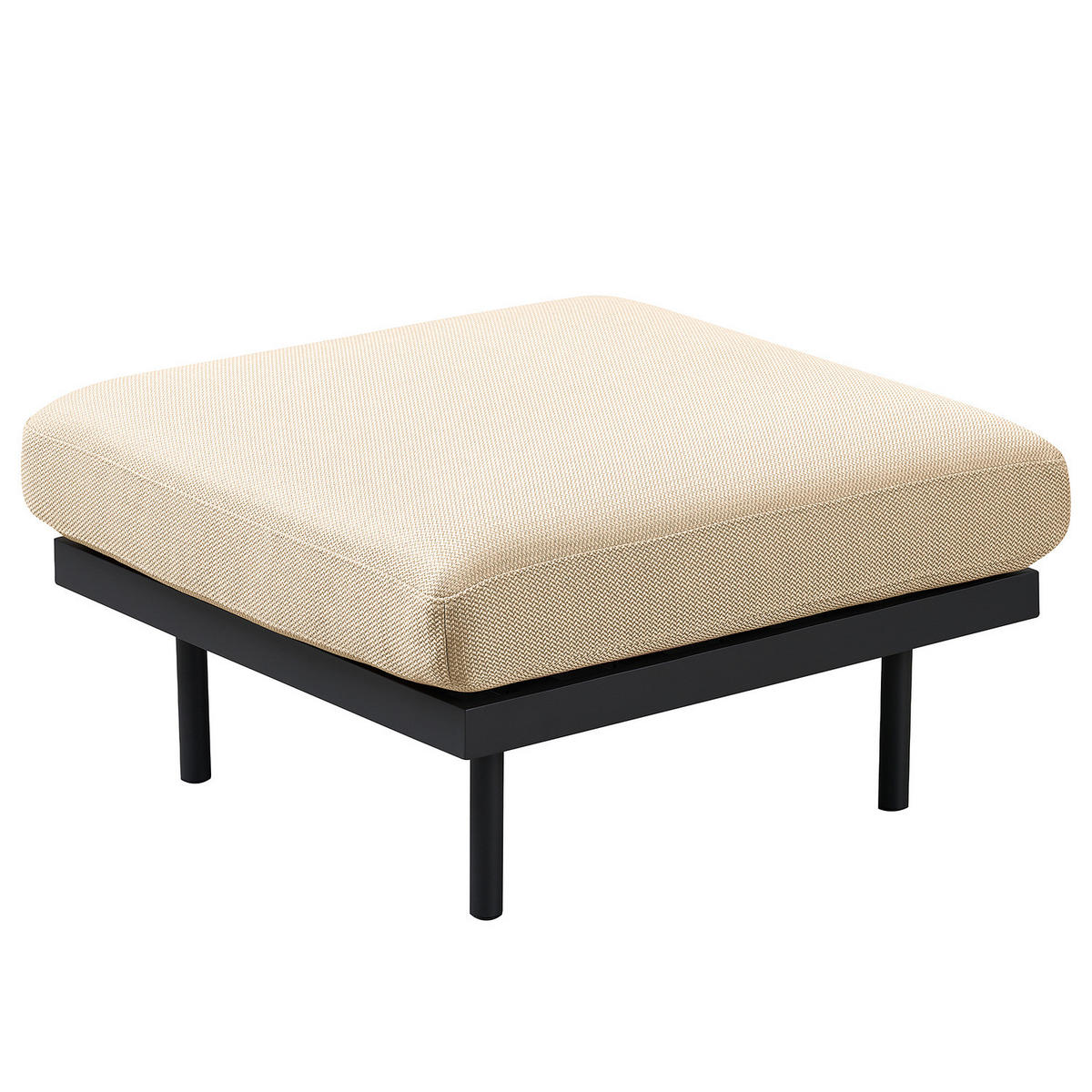 OUTDOOR-HOCKER - Beige, Textil/Metall (77/44/77cm) - home24