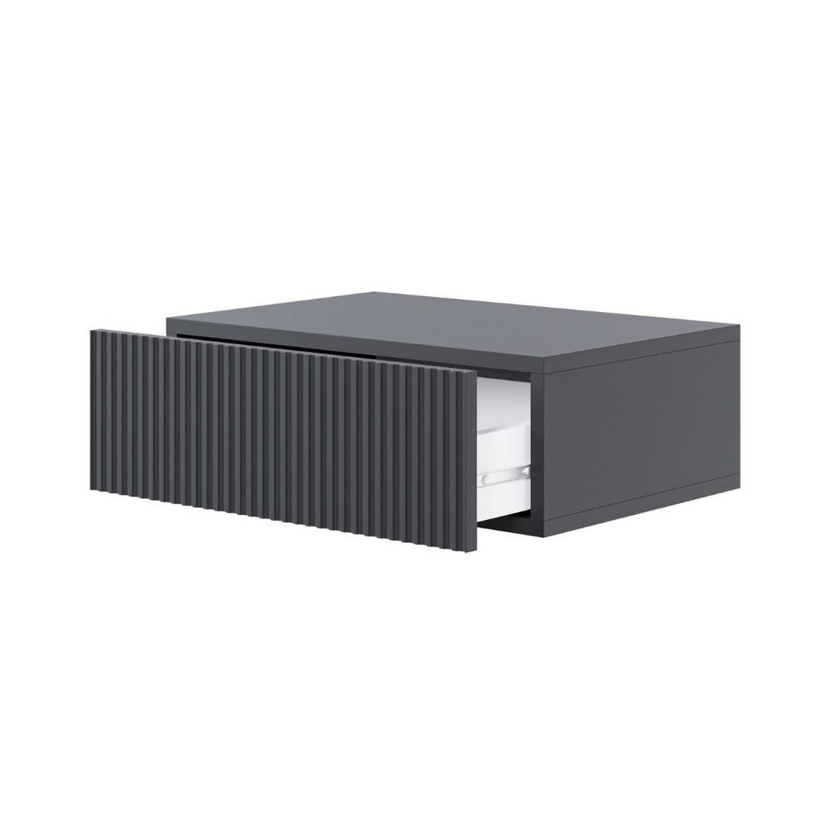 NACHTSCHRANK Veldio Schwarz 50 cm - Schwarz, Holzwerkstoff (50/17/35.6cm) - Selsey