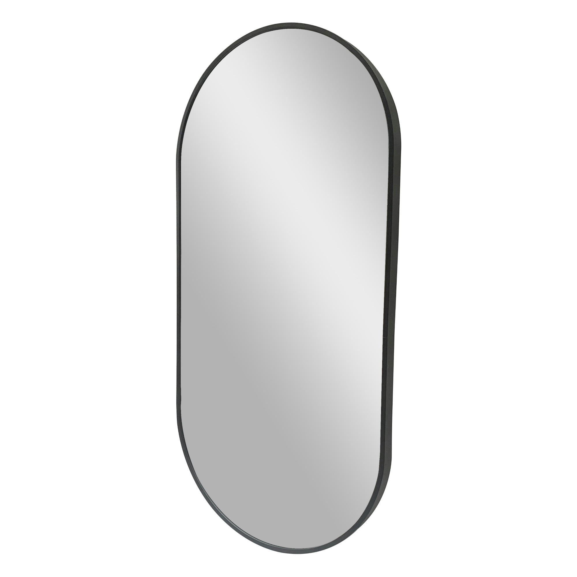WANDSPIEGEL Corato - Schwarz, Glas/Metall (38.4/2.8/78.4cm) - [en.casa]