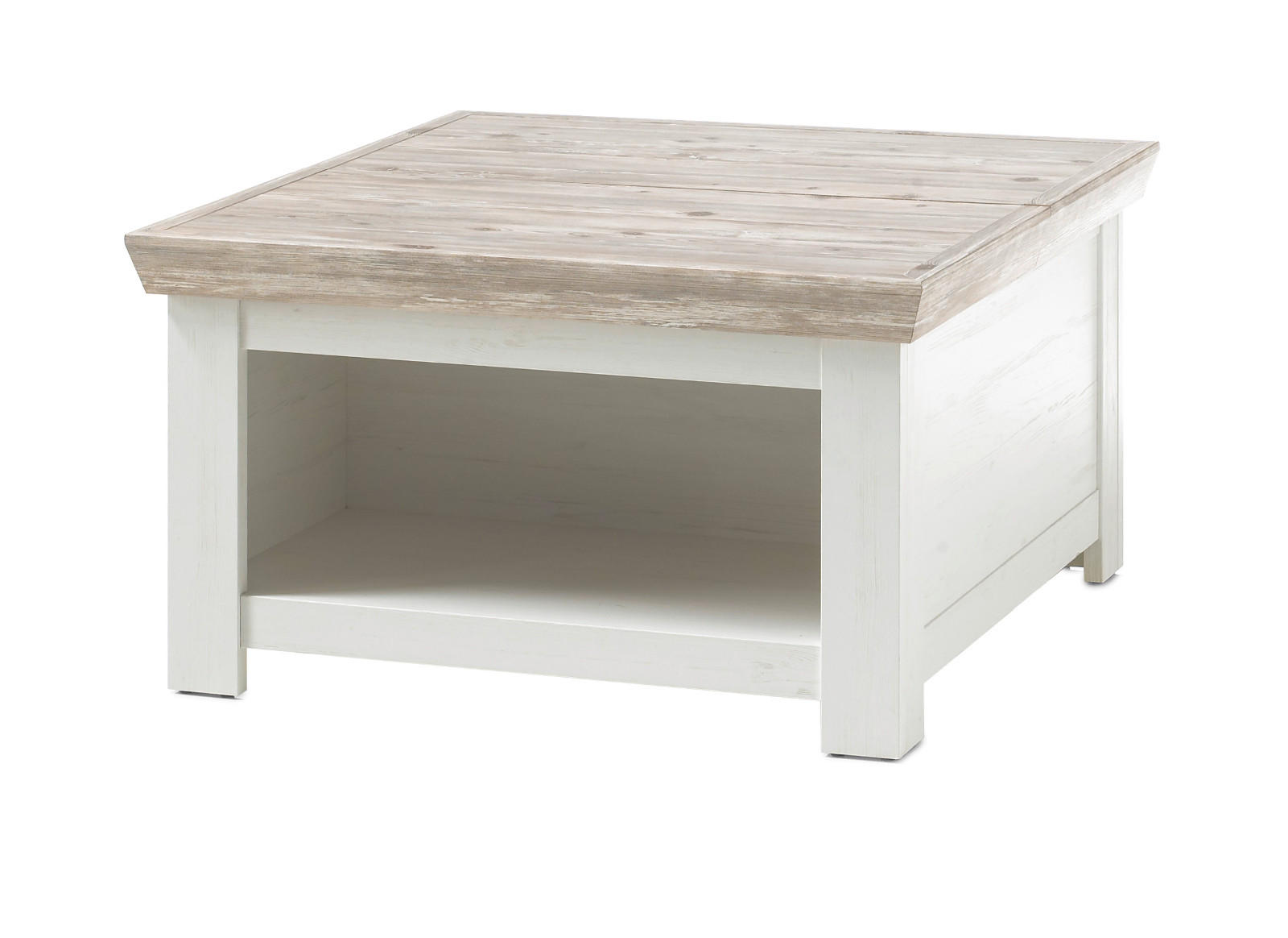 Furn.Design Couchtisch Weiß, Pinien 86x48x86 cm