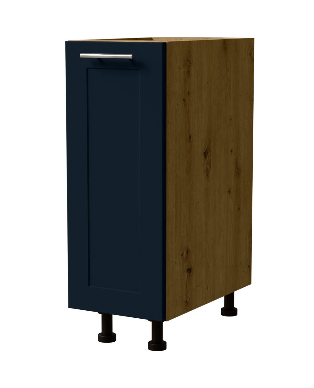 Feldmann-Wohnen Küchenunterschrank Dunkelblau, Eiche Artisan 30x82x50 cm