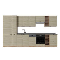 KÜCHENZEILE Fame-Line Eiche Paneel/Goldkraft Eiche 355 cm , AP Anthrazit - Honigeiche/Hellbraun, Holzwerkstoff (355/81.6/60cm) - Vicco
