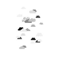 FOTOTAPETE Wolken 150 x 279 cm - Schwarz, Papier (150/279cm) - ESTAhome